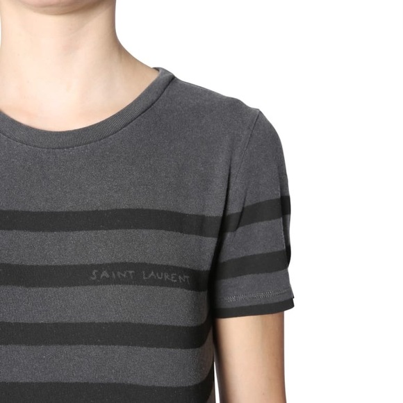 Saint Laurent Striped Tee, Size M - Picture 3 of 9